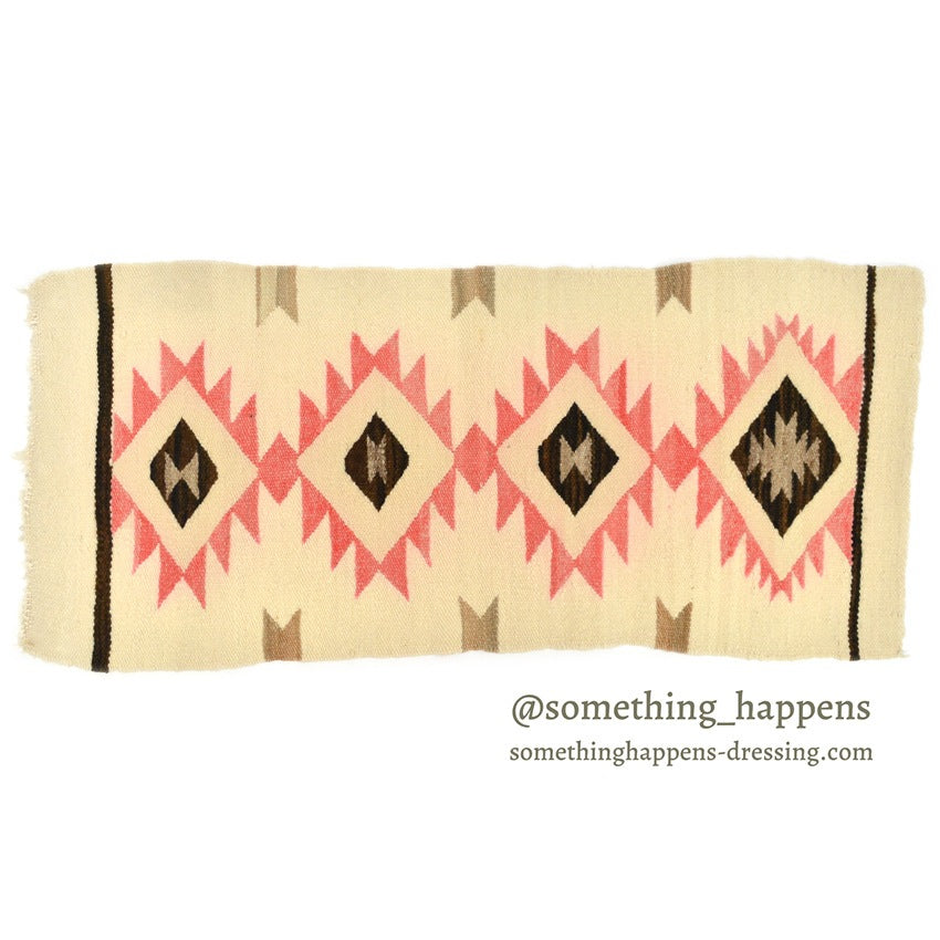 c.1940's NAVAJO RUG DIAMONDS PATTERN...92cm×40cm
