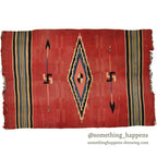 c.1920's CHIMAYO RUG WITH SWASTIKA AND RED BACKGROUND ... 172cm×111cm