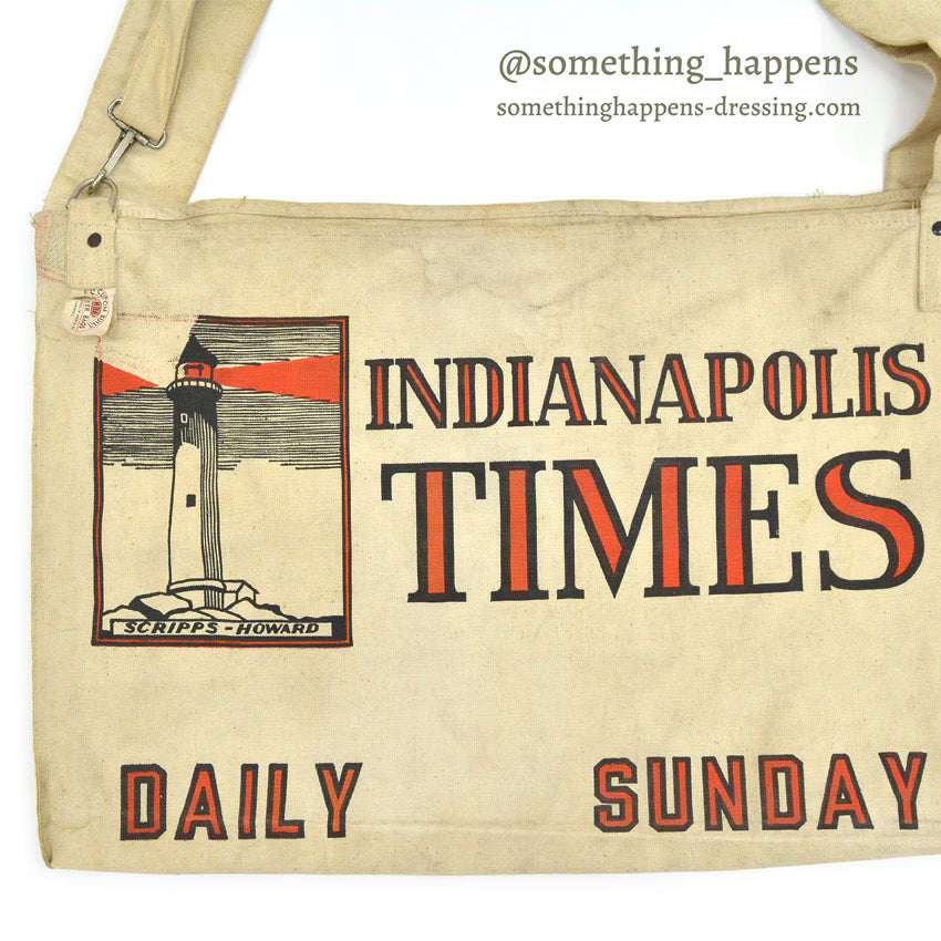 〜1950's INDIANAPOLIS TIMES NEWS PAPER BAG ...