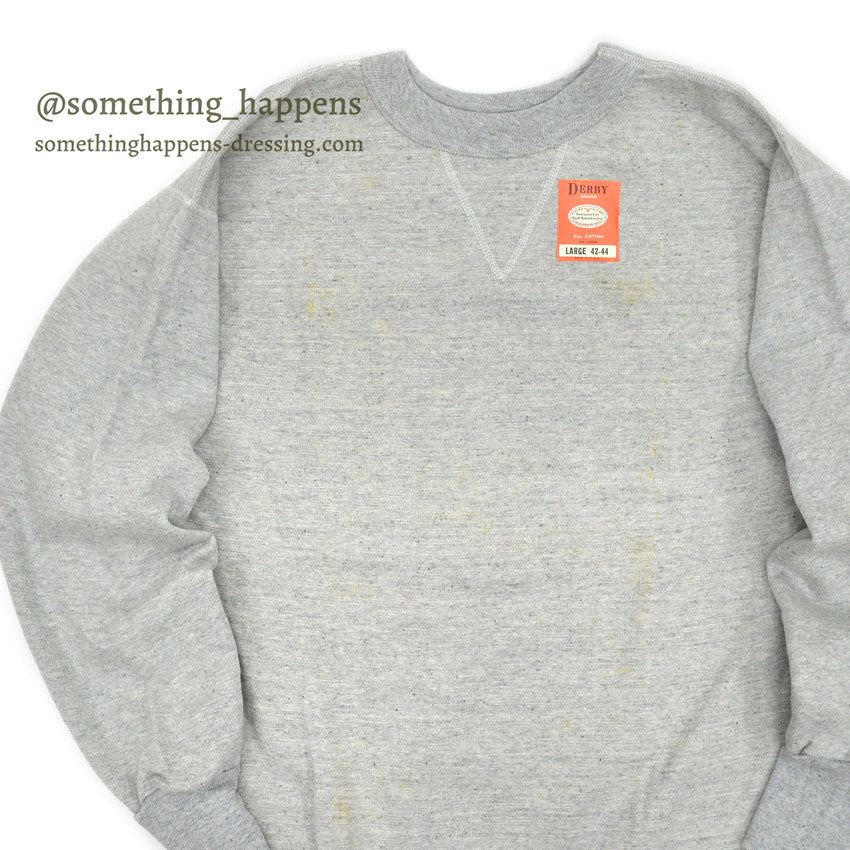 〜1960's DEADSTOCK DERBY BRAND SINGLE V ALL COTTON SWEAT SHIRT 1 ... L