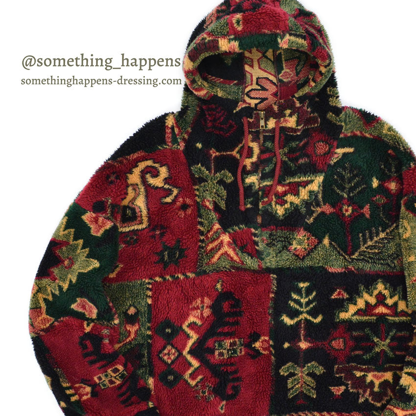 〜1990's MY-T POPCORN FLEECE PULLOVER JACKET ... M