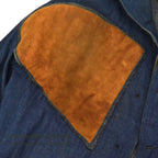 1940's U.S.NAVY WW2 SHAWL COLLAR DENIM JACKET SHOOTING CUSTOMIZED ... 42