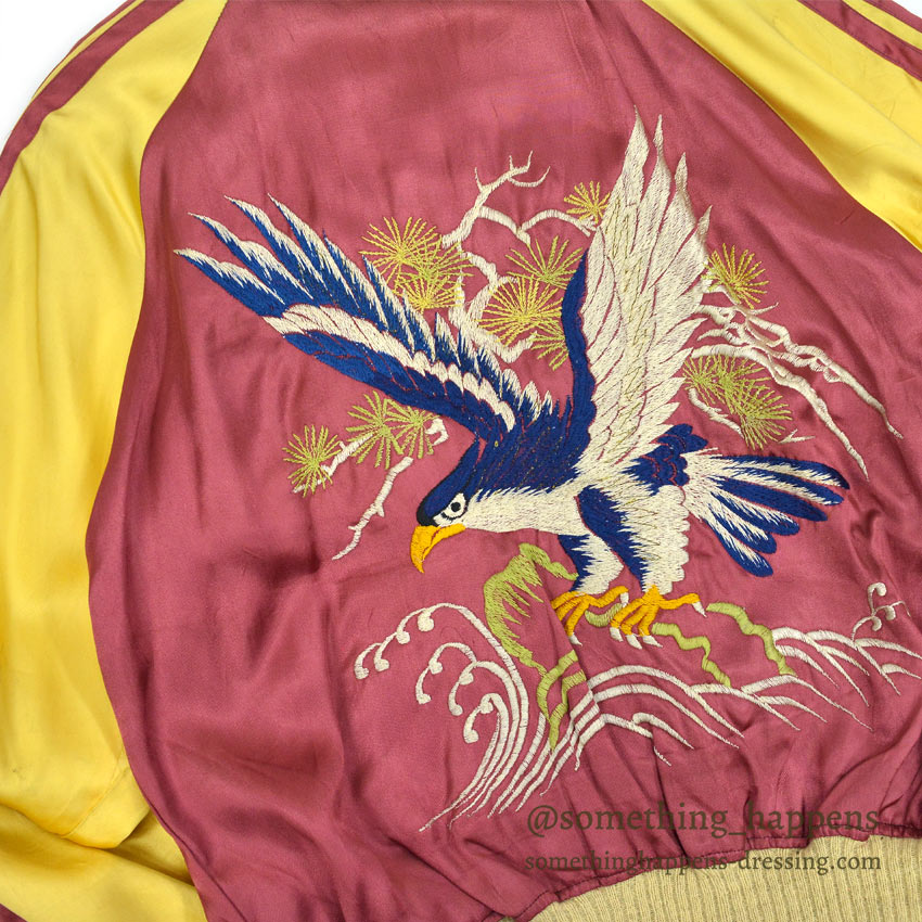 1940s JAPAN SOUVENIR JACKET (Sukajan) - Eagle & Tiger Design, TTS Zipper...