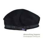 1990's PATAGONIA BLACK FLEECE BERET HAT MINT ... M