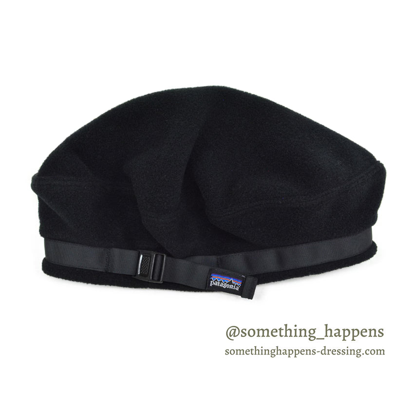 1990's PATAGONIA BLACK FLEECE BERET HAT MINT... M
