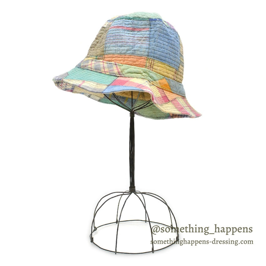 1970's LLBEAN MADRAS CHECK PATCHWORK HAT...L