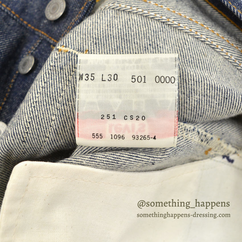 1990's DEADSTOCK Levi's 501 DENIM PANTS Made in USA... W35/L30