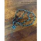 OLD NAVAJO SWASTIKA SILVER NECKLACE...