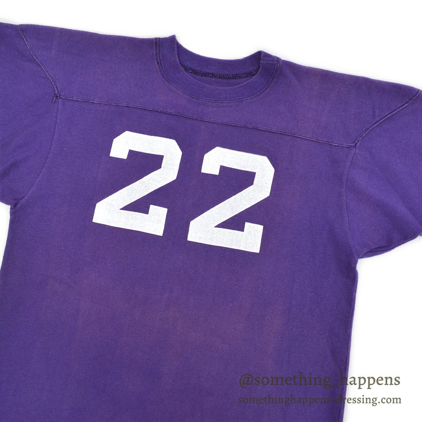 1960's CHAMPION FOOTBALL T-SHIRT PURPLE ... L