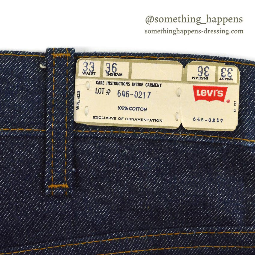1970's DEADSTOCK Levi's 646 DENIM PANTS... W33/L36