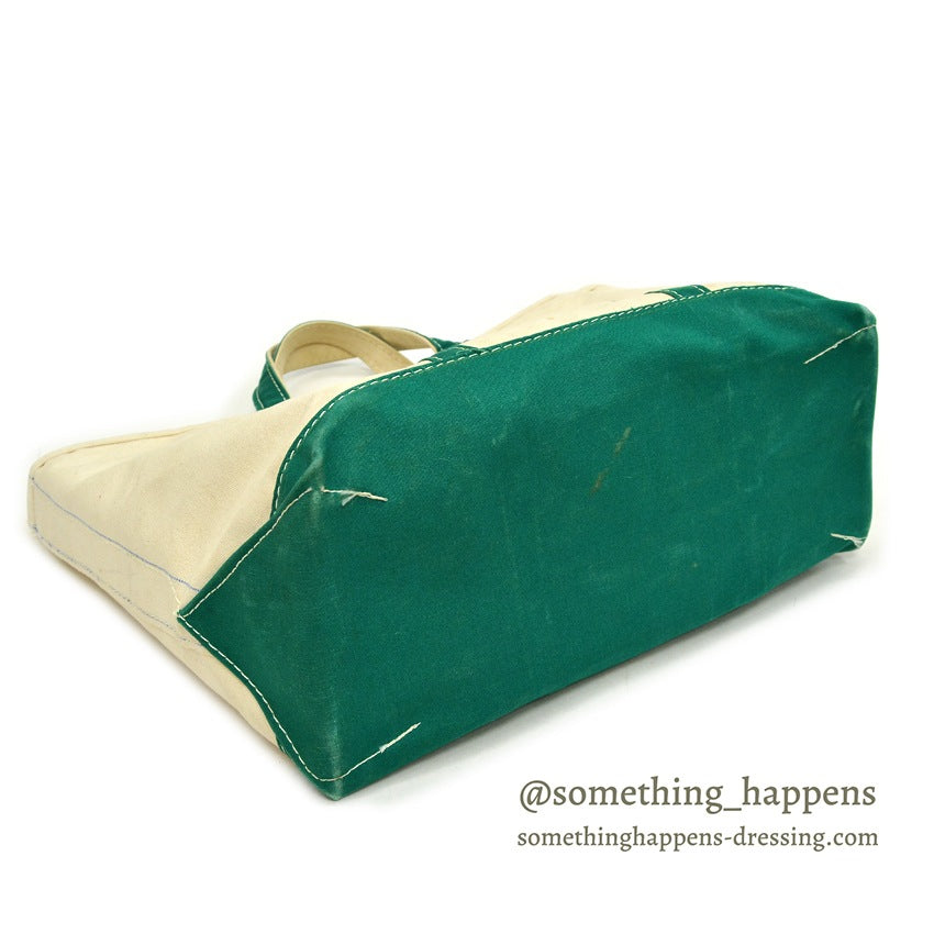1980's LLBEAN BOAT AND TOTE GREEN... LARGE