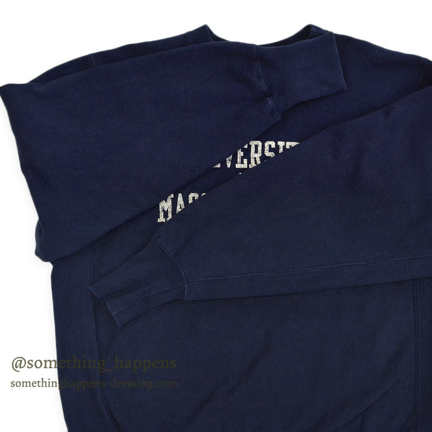 1980's CHAMPION UNIVERSITY OF MASSACHUSETTS REVERSE WEAVE SWEAT SHIRT ... L