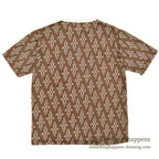 1960's〜 DEADSTOCK ELY&WALKER LEISURE KNITS JACQUARD T-SHIRT BROWN ... L