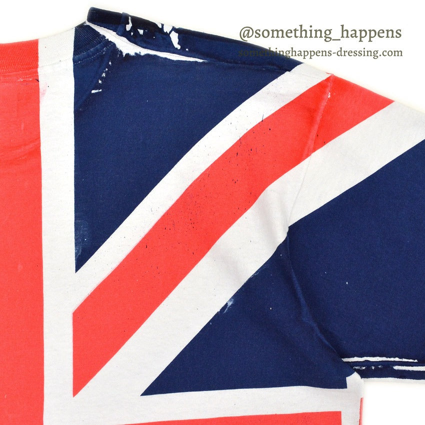 1990's FRUIT OF THE LOOM UNION JACK ALL OVER PRINT T-SHIRT ... XL