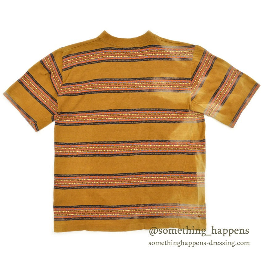 1960's FIRE & RAIN BY JANTZEN JACQUARD T-SHIRT FADED ... L
