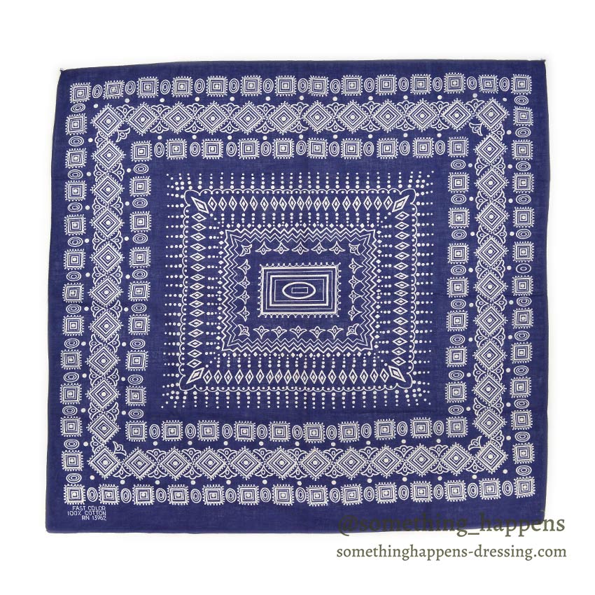OLD GEOMETRIC BANDANA NAVY RN13962...