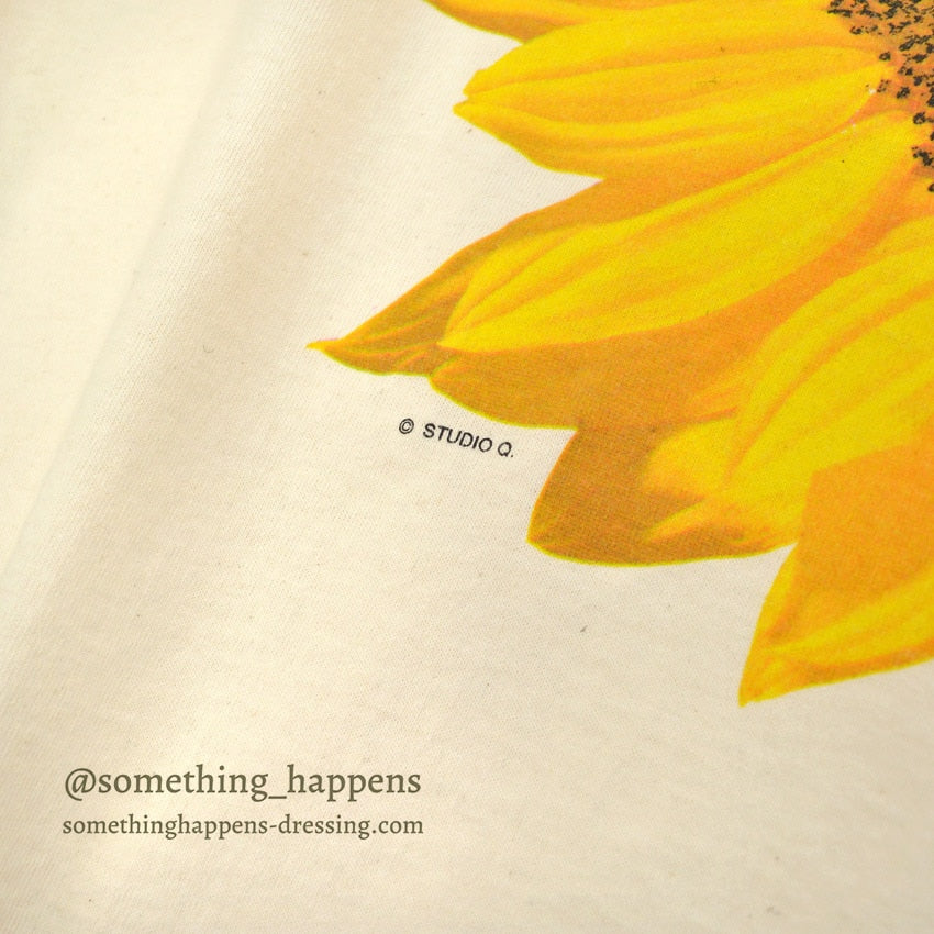 1990s DEADSTOCK ONEITA Sunflower Long-Sleeve T-Shirt ... XL