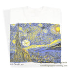 1990's Van Gogh THE STARRY NIGHT ART PRINT T-SHIRT... Fits like L
