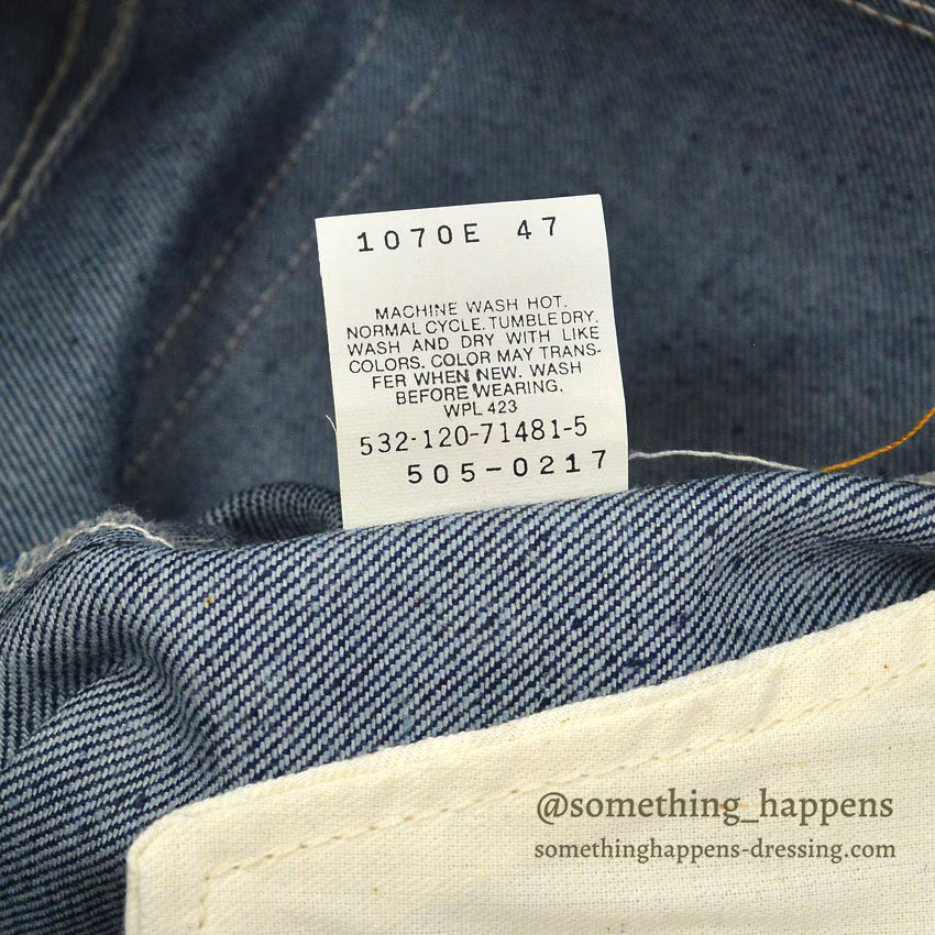 1990's DEADSTOCK Levi's 505 DENIM PANTS Made in USA... W32/L36