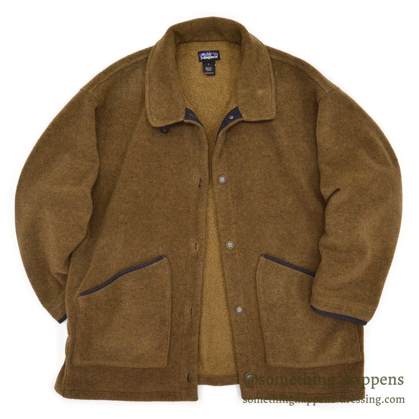 1990's PATAGONIA SYNCHILLA SHRLING COAT COYOTE BROWN ... S