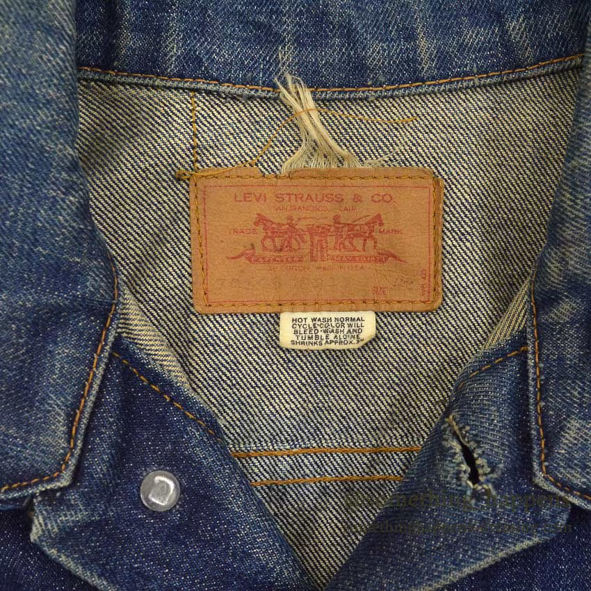 1970's Levi's 70505 small-e DENIM MOTORCYCLE JACKET... 40