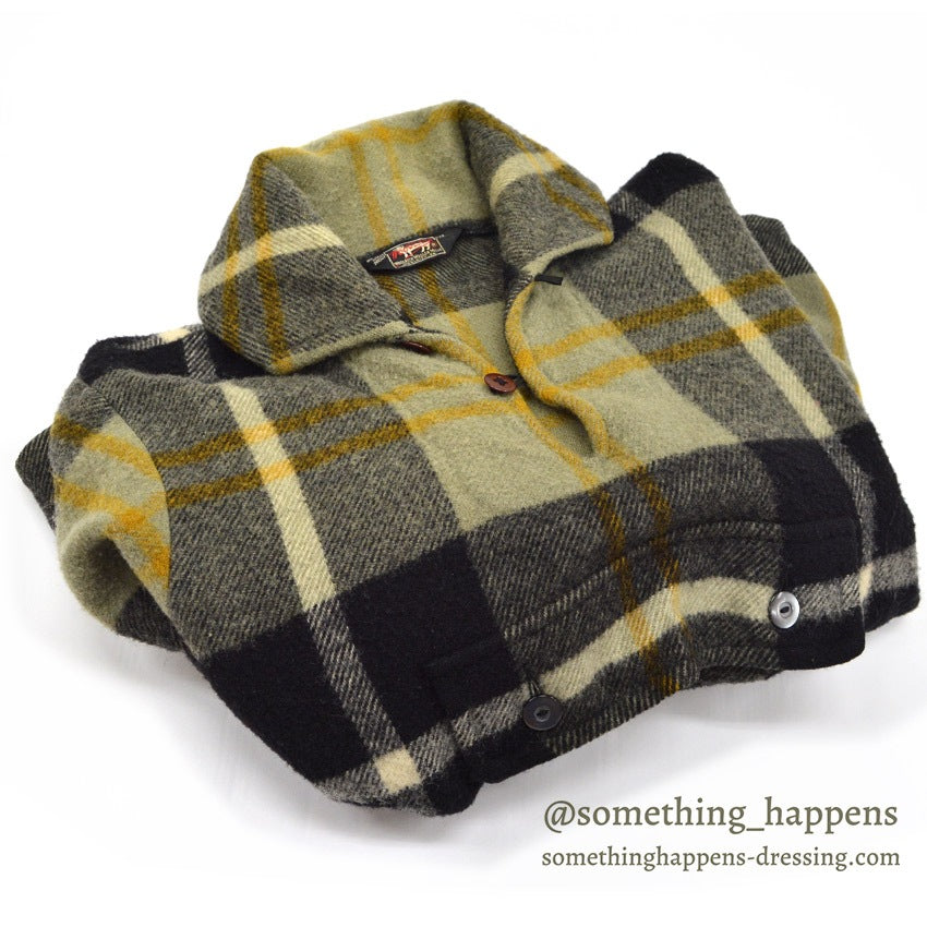 1950's~ WOOLRICH WOOL PLAID PULLOVER JACKET... MEDIUM