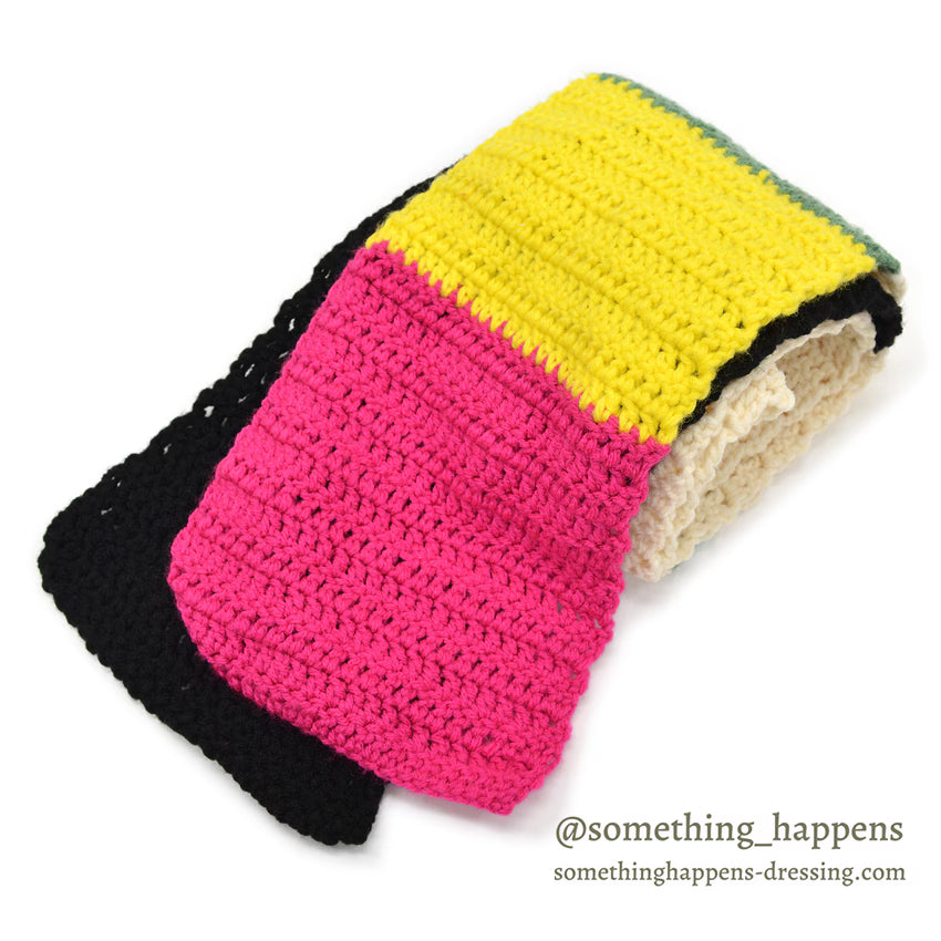 HOME MADE MULTI COLOR HAND KNIT MUFFLER LONG ...
