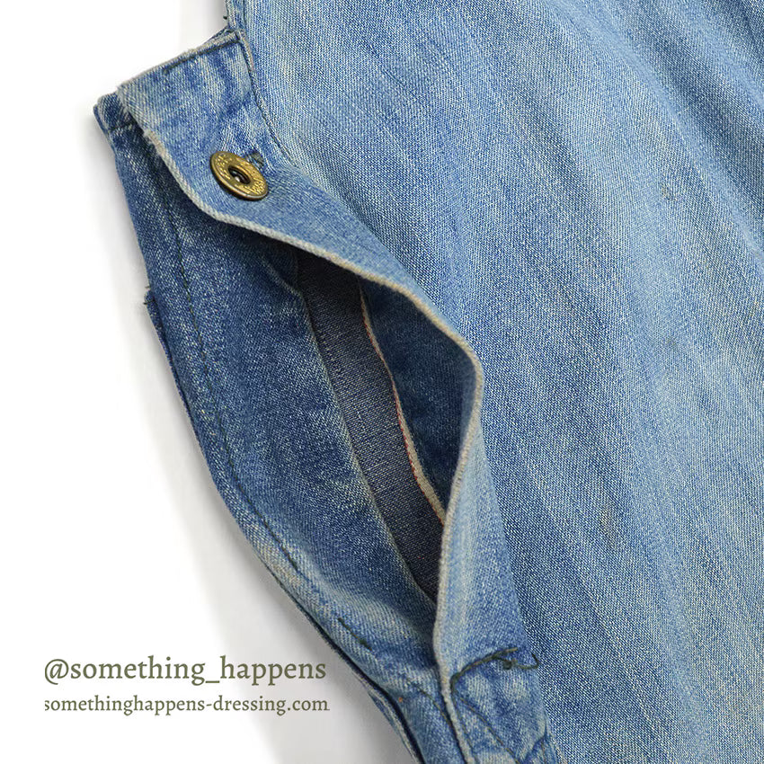 1930's~ WHITE FIELD S&B ONE POCKET DENIM OVERALL ... W39/L28