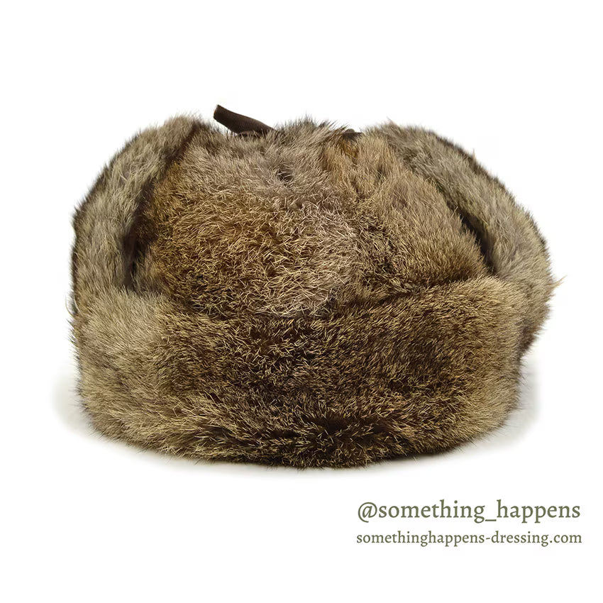 1980's LLBEAN NORTH KING NATURAL RABBIT FUR HAT... L