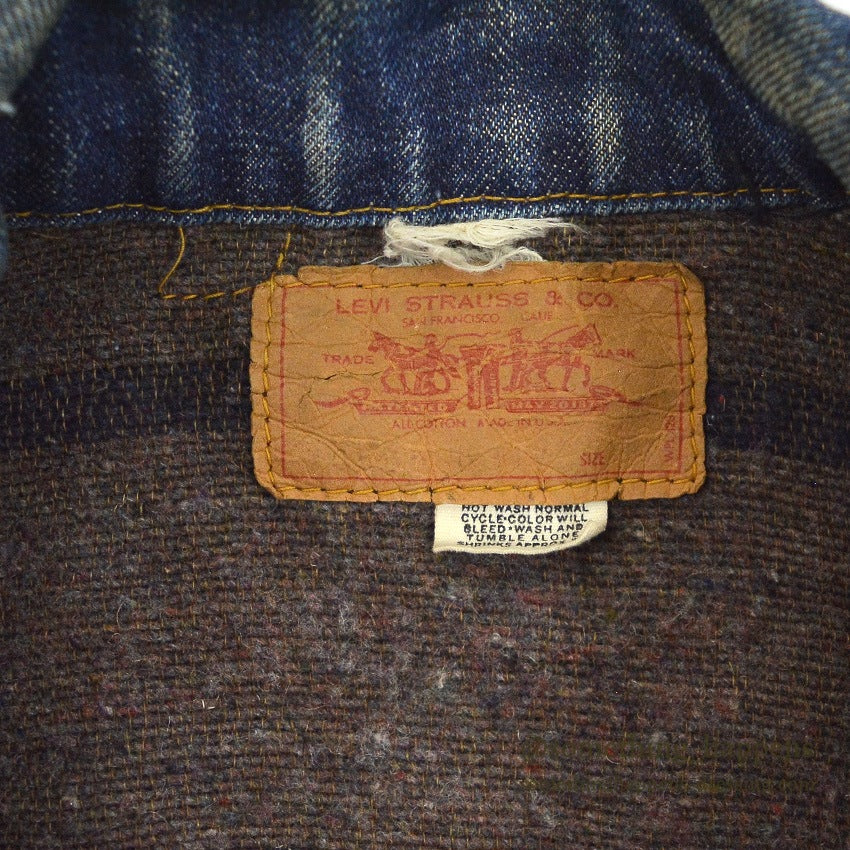 1960's LEVI'S 70505-0317 BIG-E DENIM JACKET BLANKET ... Fits like 38