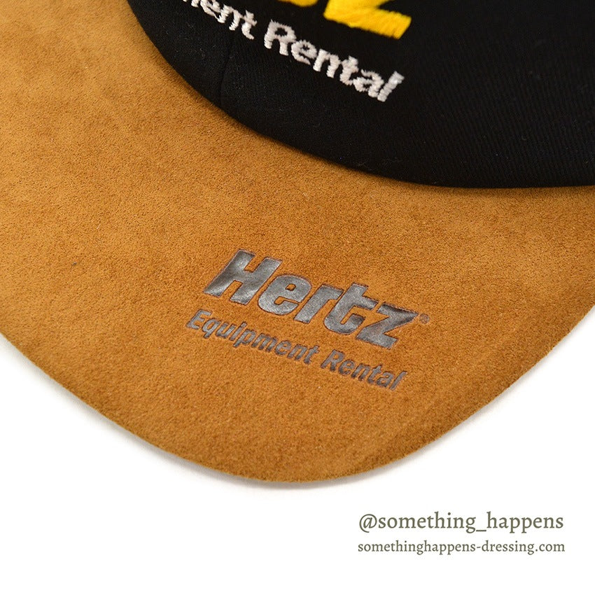 1990's DEADSTOCK HERTZ BLACK / LEATHER CAP...