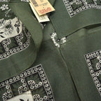 1980's DEADSTOCK BANANA REPUBLIC SAFARI & TRAVEL BANDANA GREEN...