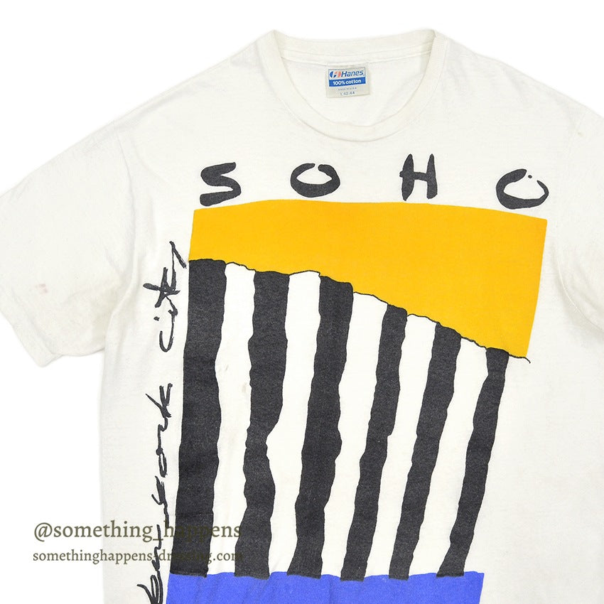 1980's HANES SOHO NEW YORK CITY ART PRINT T-SHIRT ... L