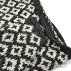 OLD ECUADOR HAND MADE WOOL KNIT SWEATER CROSS B/ W ... L
