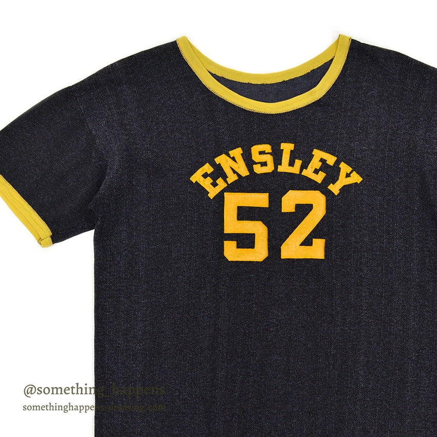 ~1960's CHAMPION ENSLEY ATHLETIC JERSEY T-SHIRT BLACK ... 44