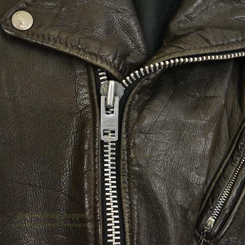 1980's SCHOTT 125 DOUBLE RIDERS JACKET BACK PAINT... 40
