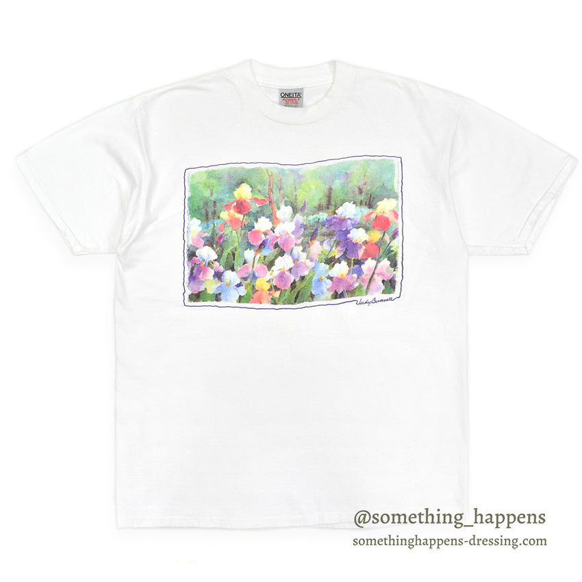 1990's ONEITA JUDY BUSWELL FLOWER ART PRINT T-SHIRT ... XL