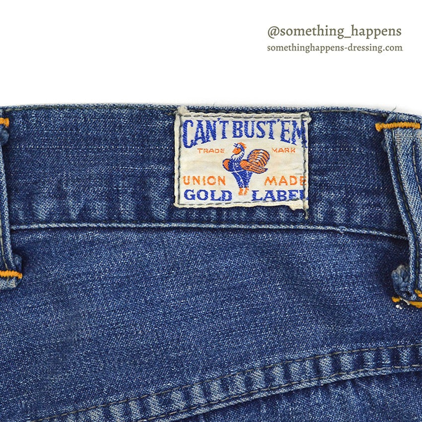 1940's CAN'T BUST'EM DENIM PAINTER PANTS...W33/L29