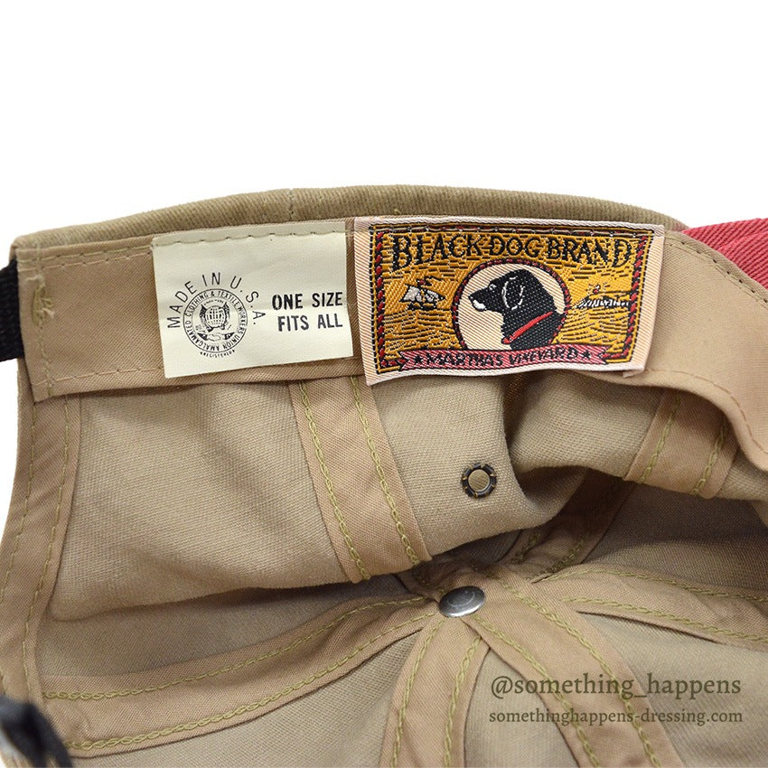 1990's BLACK DOG BRAND DOG EMBROIDERY TWO TONE CAP...