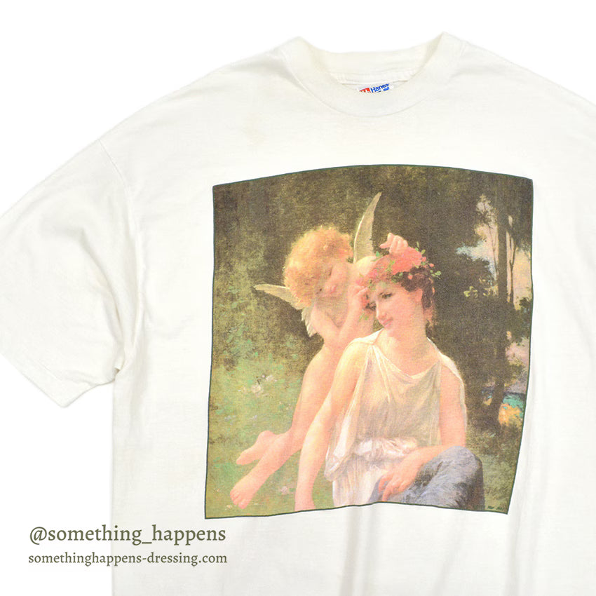 1990's~ HANES Guillaume Seignac Love's Whisper ART PRINT T-SHIRT ... XL