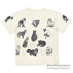 1990's MICHIGAN RAG CO. CAT PRINT T-SHIRT ...