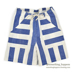 1990's MICHIGAN RAG CO. WIDE STRIPE EASY SHORTS...M