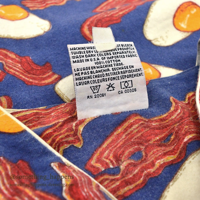 JOE BOXER JUST GO TO SLEEP! EGG & BACON PAJAMA SHIRT ... M