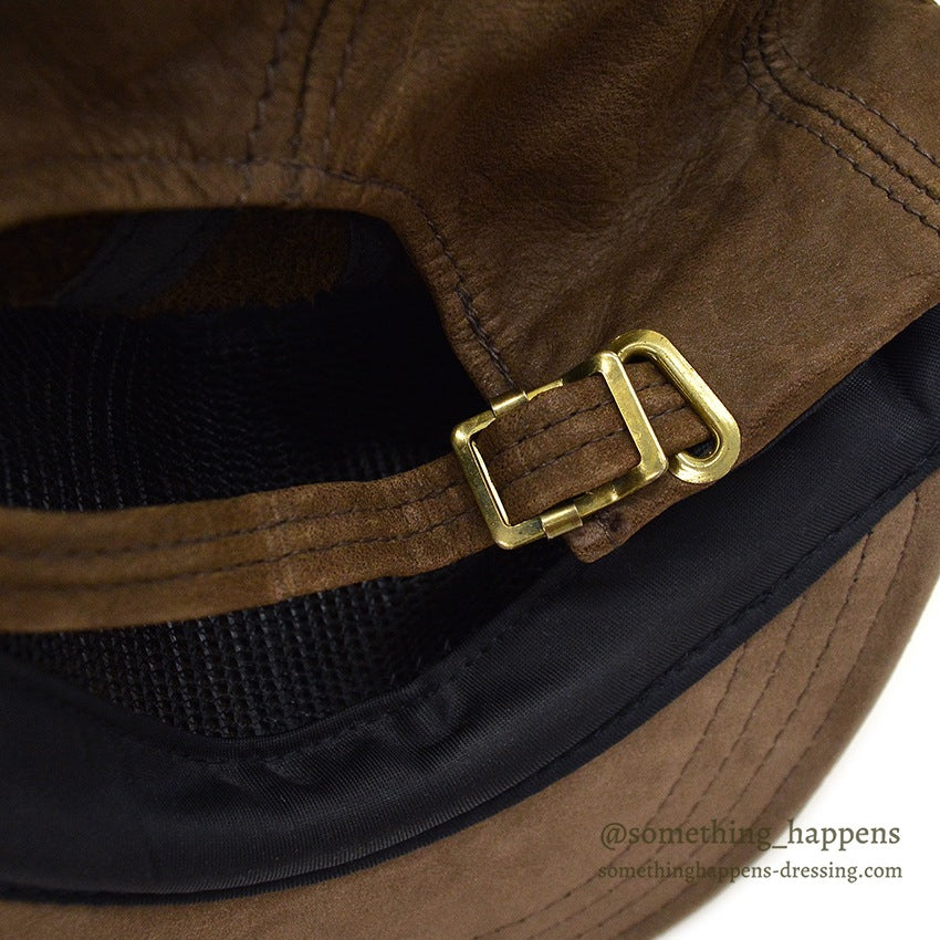 1980's ADVENTURE BOUND BROWN LEATHER CAP 1...