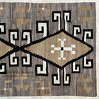 c.1920's NAVAJO RUG CRYSTAL WHIRLING LOGS SWASTIKA RARE COLOR ... 207cm/128cm