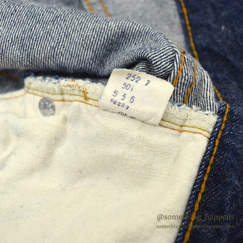 1970's Levi's 501 66 early period DENIM PANTS DARK... W32/L27
