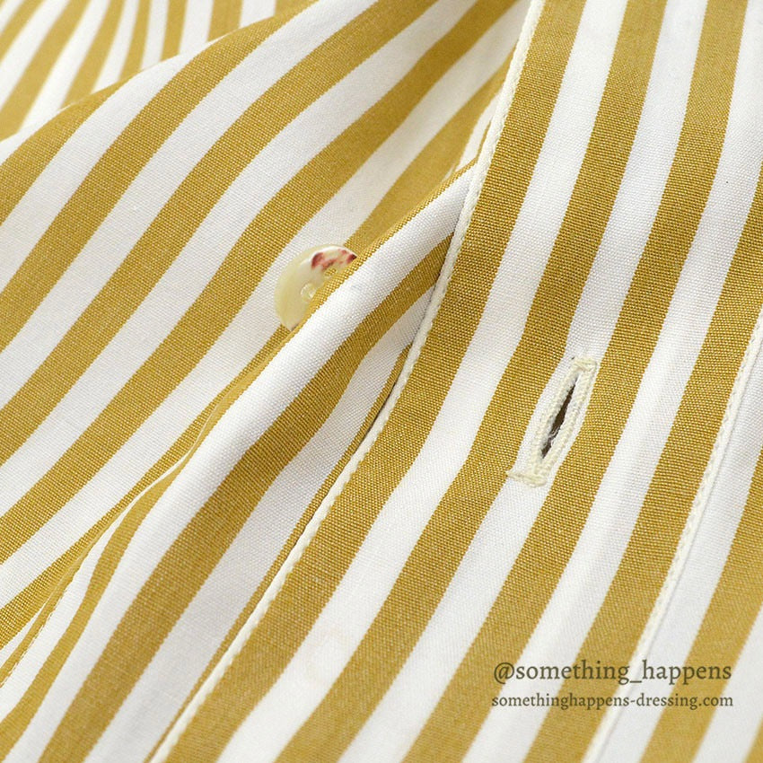1980's BANANA REPUBLIC SAFARI & TRAVEL STRIPE SHIRT...M