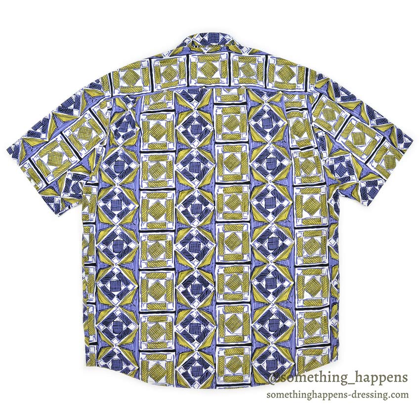 1980's BANANA REPUBLIC SAFARI & TRAVEL BATIK PRINT S/S SHIRT ... M