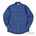 1980's ORVIS DENIM WORK SHIRT ... M