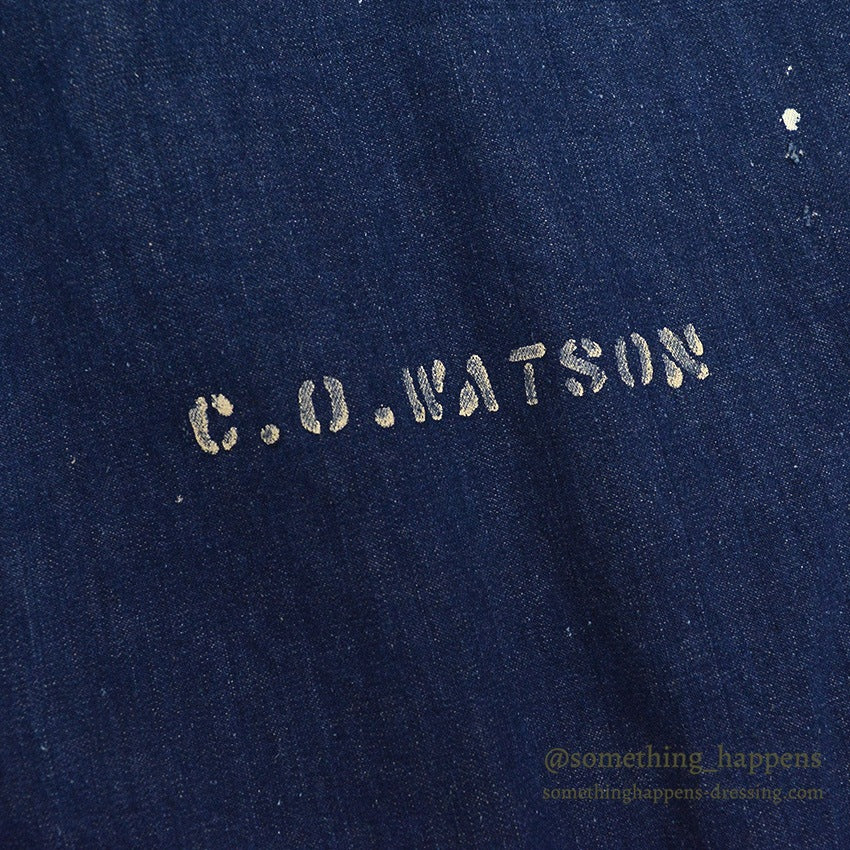 1940's USARMY WW2 DENIM BARRACKS BAG STENCIL...